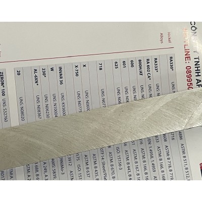 Number 2.4668 | UNS N07718 | Inconel 718